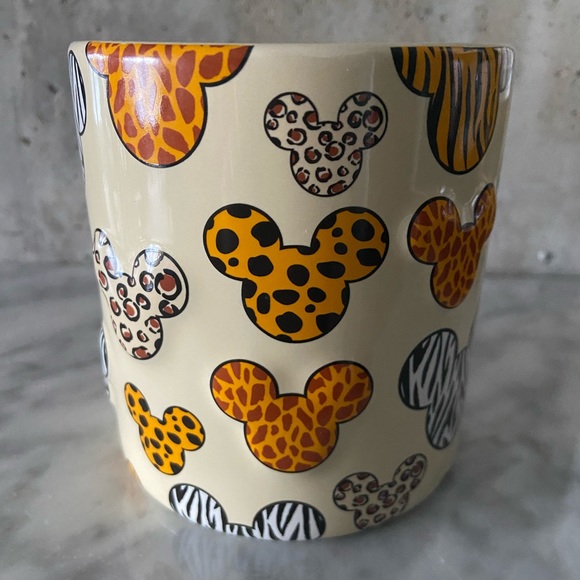Walt Disney World Animal Kingdom Safari 3D Mickey Mouse Pattern Ceramic Mug Cup - Picture 8 of 9